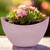 Grande jardinière d'extérieur vintage ovale 55 cm gris Voir les images du produit 2
