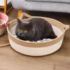 Katzenbett Hundebett Geflochtener Haustierkorb mit Produktbild-Vorschau 1