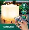 DS Produkte Solarleuchte weiß 30x30cm LED Leuchtwürfel Produktbild-Vorschau 5