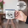 Trendation - Totenkopf Emaille Tasse Katzen Kaffee Frauen Produktbild-Vorschau 2