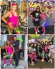 BIQIQI 80er Jahre Outfit Damen Set Retro Trainingsanzug Produktbild-Vorschau 6