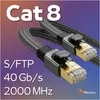 Flaches Cat 8 LAN Kabel 3m Netzwerkkabel 40Gbps 2000MHz Produktbild-Vorschau 5