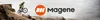A mountain biker jumping off a ledge with the Magene logo. Produktbild-Vorschau