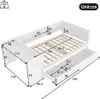 Sweiko lit en bois 90x200cm,lit plat avec bureau et 2 Voir les images du produit 3