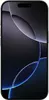 A close-up, front-facing view of a black smartphone with a dark, abstract wallpaper. Produktbild-Vorschau