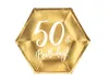 Piatti di carta per feste 50 ANNI - compleanno - oro - 20 Anteprima dell’immagine prodotto 1