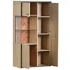 A tall, open display cabinet with multiple shelves and doors. Voir les images du produit