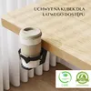A coffee cup holder attached to the edge of a wooden table. Podgląd zdjęcia produktu