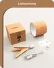 EDISHINE Nachttischlampe Holz, Tischlampe Vintage Landhaus, Produktbild-Vorschau 8