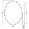 Mexen Elz lustro łazienkowe podświetlane 60 x 80 cm, LED Podgląd zdjęcia produktu 6