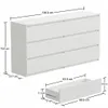 Kommode Schubladenkommode Weiß 140 cm mit 6 Schubladen Produktbild-Vorschau 5