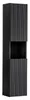 Armoire De Salle De Bain Haute Noire Mate 140 Cm Suspendue Voir les images du produit 4