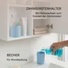 Badset 6-teilig, Badezimmer Zubehörset, Badaccessoires Blau Produktbild-Vorschau 5