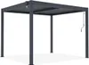 A gray aluminum pergola on a white background. Produktbild-Vorschau