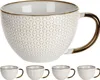 Set di 4 tazze Excellent Houseware, Vetroceramica, 15x12x8 Anteprima dell’immagine prodotto 7