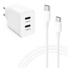 45W GaN USB C Schnellladegerät mit 2x USB C inklusive 1m Produktbild-Vorschau 1