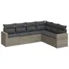 A sectional outdoor sofa set with dark gray cushions on a white background. Náhľad obrázku produktu