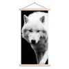 MuchoWow® Textilposter Wolf - Tier - Schwarz - Weiß 60x120 Produktbild-Vorschau 1