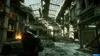A destroyed building interior with a character in the foreground. Produktbild-Vorschau