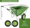 2-Rad Schubkarre XL 200 L 300 kg Gartenschubkarre Produktbild-Vorschau 2