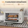 HOMCOM Mini Backofen 10 Liter 750W Kleiner Elektrobackofen, Produktbild-Vorschau 4