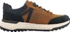 A side view of a brown and black sneaker. Voir les images du produit