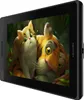 A digital drawing tablet displaying an illustration of two cartoon animals, a cat and a tiger, in a forest setting. Produktbild-Vorschau