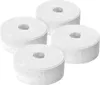 Four white, circular dehumidifier refill packs with holes in the center, arranged in a cluster on a white background. Podgląd zdjęcia produktu