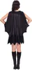 A woman wearing a black Batgirl costume, viewed from the back. Produktbild-Vorschau