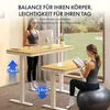 Two women using adjustable height desks in a home office setting. Produktbild-Vorschau