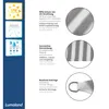Lumaland Sonnensegel 100% HDPE - Quadrat 3 x 3 Meter - grau Produktbild-Vorschau 3