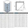Duschkabine 90X100X197cm schwenkbar 180°Duschabtrennungen Produktbild-Vorschau 7