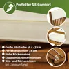 CASARIA® Schaukelstuhl Gartenstuhl Holz Creme 160kg Produktbild-Vorschau 2