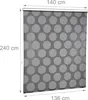 relaxdays Tenda a rullo per doccia nera, grigia 140,0 x Anteprima dell’immagine prodotto 4