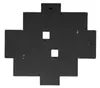The back of a black collage picture frame with multiple openings for photos. Produktbild-Vorschau