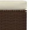 vidaXL Záhradná stolička s vankúšom hnedá 70x70x30 cm Poly Náhľad obrázku produktu 4