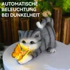 Solar Katzenfigur mit LED, Gartendeko Outdoor, wasserdicht, Produktbild-Vorschau 5