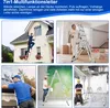 Collage of images showing a multi-functional ladder being used in various scenarios. Produktbild-Vorschau