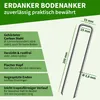 TTL GARDEN Erdanker 100 Stück 200x25x3,8mm verzinkt Produktbild-Vorschau 2