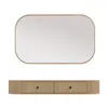 AX LIVING Coiffeuse Halay chene Cremona 2 tiroirs avec Voir les images du produit 1