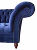 Chesterfield Design Luxus Polster Sofa Couch 3 Sitz Blau Produktbild-Vorschau 4