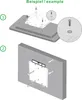 Diagrams showing how to mount a TV bracket to a wall and to a TV. Anteprima dell’immagine prodotto
