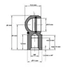 Kugelpfanne mit Kugelzapfen M6 10mm für CITROEN PEUGEOT Produktbild-Vorschau 3