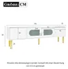 MODFU TV-Schrank Lowboard mit Goldenen Beinen und Griffen Produktbild-Vorschau 7