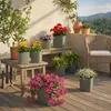 HowHomely | Pflanzgefäß - Blumentopf mit Untersetzer - Produktbild-Vorschau 2