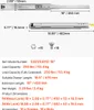 Product specifications and dimensions for drawer slides. Podgląd zdjęcia produktu