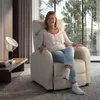 Poltrona TV reclinabile Denver, Pelle finta ~ crema Anteprima dell’immagine prodotto 9