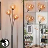 Lerici Stehlampe aus Metall/Glas in Schwarz/Bernstein/Klar Produktbild-Vorschau 1