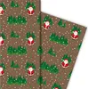 Schnee Weihnachts Geschenkpapier mit Weihnachtsmann im Produktbild-Vorschau 1