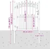 vidaXL Cancello di recinzione con punte Grigio 150 x 100 cm Anteprima dell’immagine prodotto 7